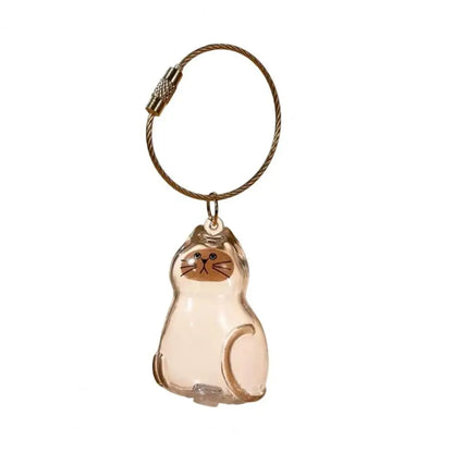 Transparent Pet Fur Keepsake Keychain Cat Hair Storage Bottle Pet Hair Container Pendant for Collecting Hair Pet Memorial Gift