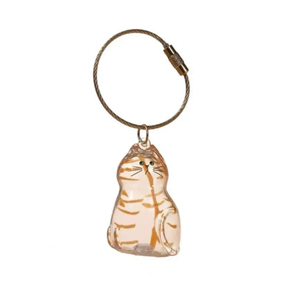 Transparent Pet Fur Keepsake Keychain Cat Hair Storage Bottle Pet Hair Container Pendant for Collecting Hair Pet Memorial Gift