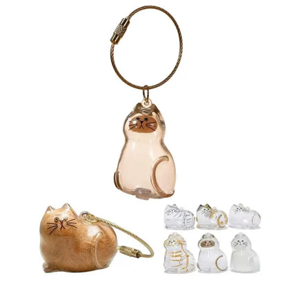 Transparent Pet Fur Keepsake Keychain Cat Hair Storage Bottle Pet Hair Container Pendant for Collecting Hair Pet Memorial Gift