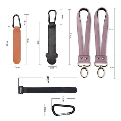 1pcs PU Leather Baby Bag Stroller Hook Rotatable Cart Organizer Pram Hook Pram Rotate 360 Degree Stroller Accessories