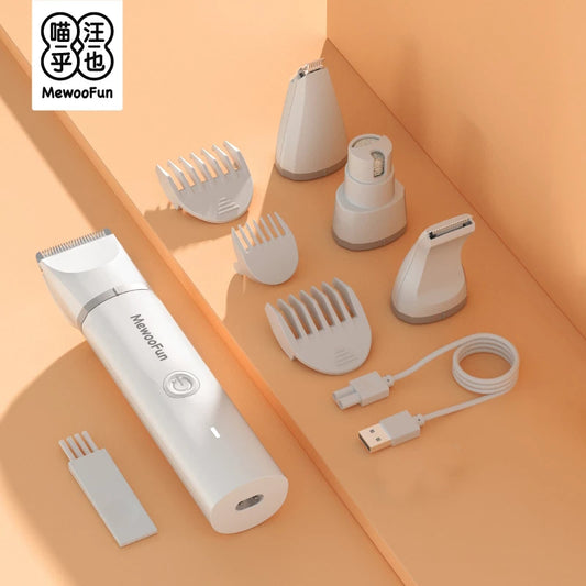 4 in 1 Pet Hair Clipper with 4 Blades Grooming Machine Trimmer & Nail Grinder Prefessional Haircut For Dogs Cats Drop Shipping