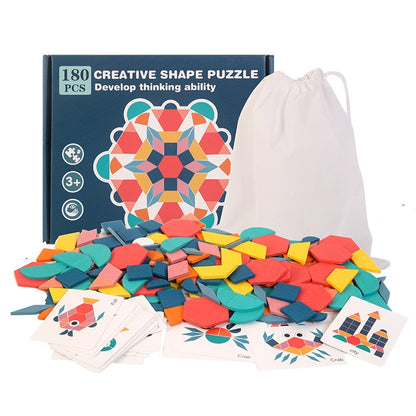 New Kids Wooden 3D Jigsaw Puzzle Clever Board Baby Montessori Educational Learning Toys for Children Geometric Shape Puzzles Toy