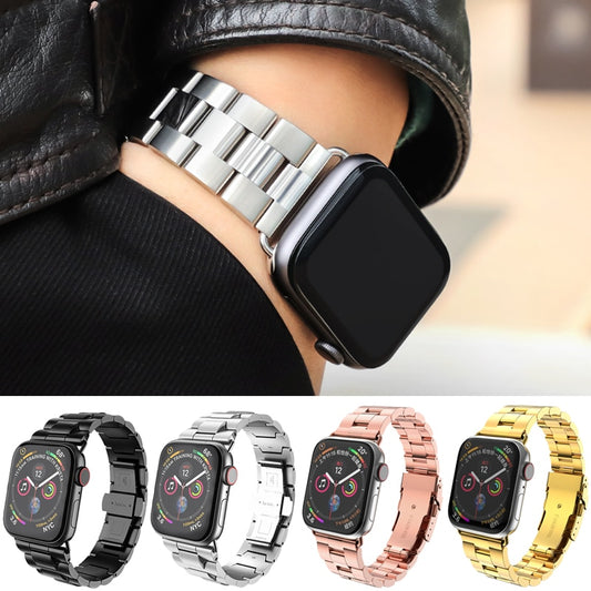 Strap for Apple watch band 44mm 42mm 40mm 38mm Accessories Stainless Steel Metal bracelet for apple watch Series 5 6 SE 4 3 2 1