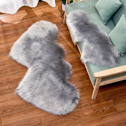 Winter Carpets For Living Room Double Love Heart Shaggy Area Rugs Valentine&#39;s Day Gift Shaggy Plush Floor Fluffy Mats tapetes 30