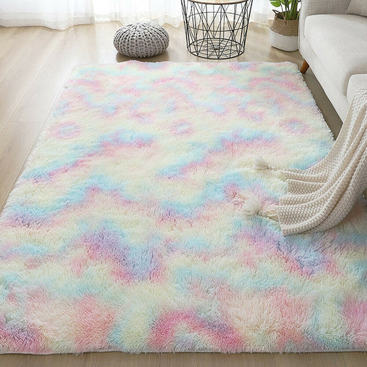 Soft Mat Carpet for Living Room Fluffy Bedroom Rug Carpet Bedroom Decor Plush Thick Kids Room Carpet Anti-slip Floor Mat tapis