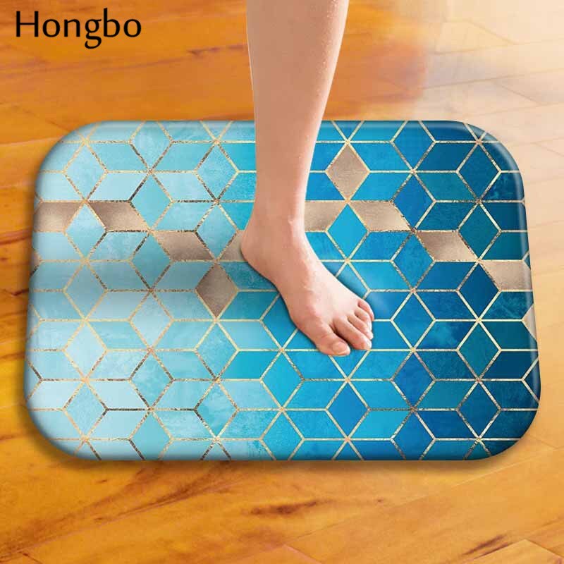 Hongbo 40*60cm Geometric Pattern Anti-Slip Carpet Door Mats Doormats Outdoor Kitchen Bathroom Living Room Floor Mat Rug