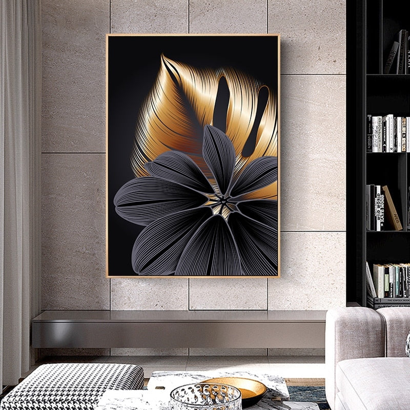 VANJUU 5D Diamond Painting Golden plant leaf Full Drill Diamond Mosaic DIY Home Decor Rhinestones embroidery Painting