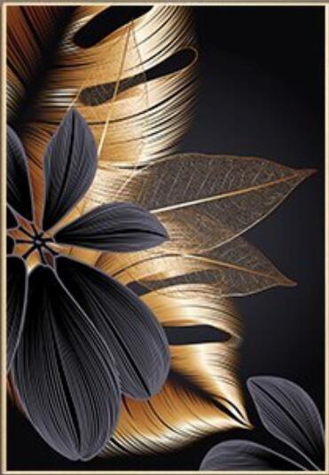 VANJUU 5D Diamond Painting Golden plant leaf Full Drill Diamond Mosaic DIY Home Decor Rhinestones embroidery Painting