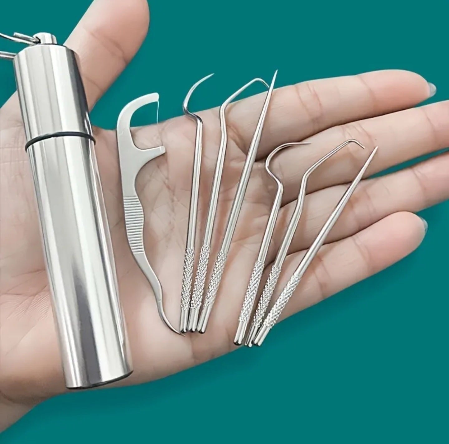 Stainless Steel Portable Toothpicks, Reusable Teeth